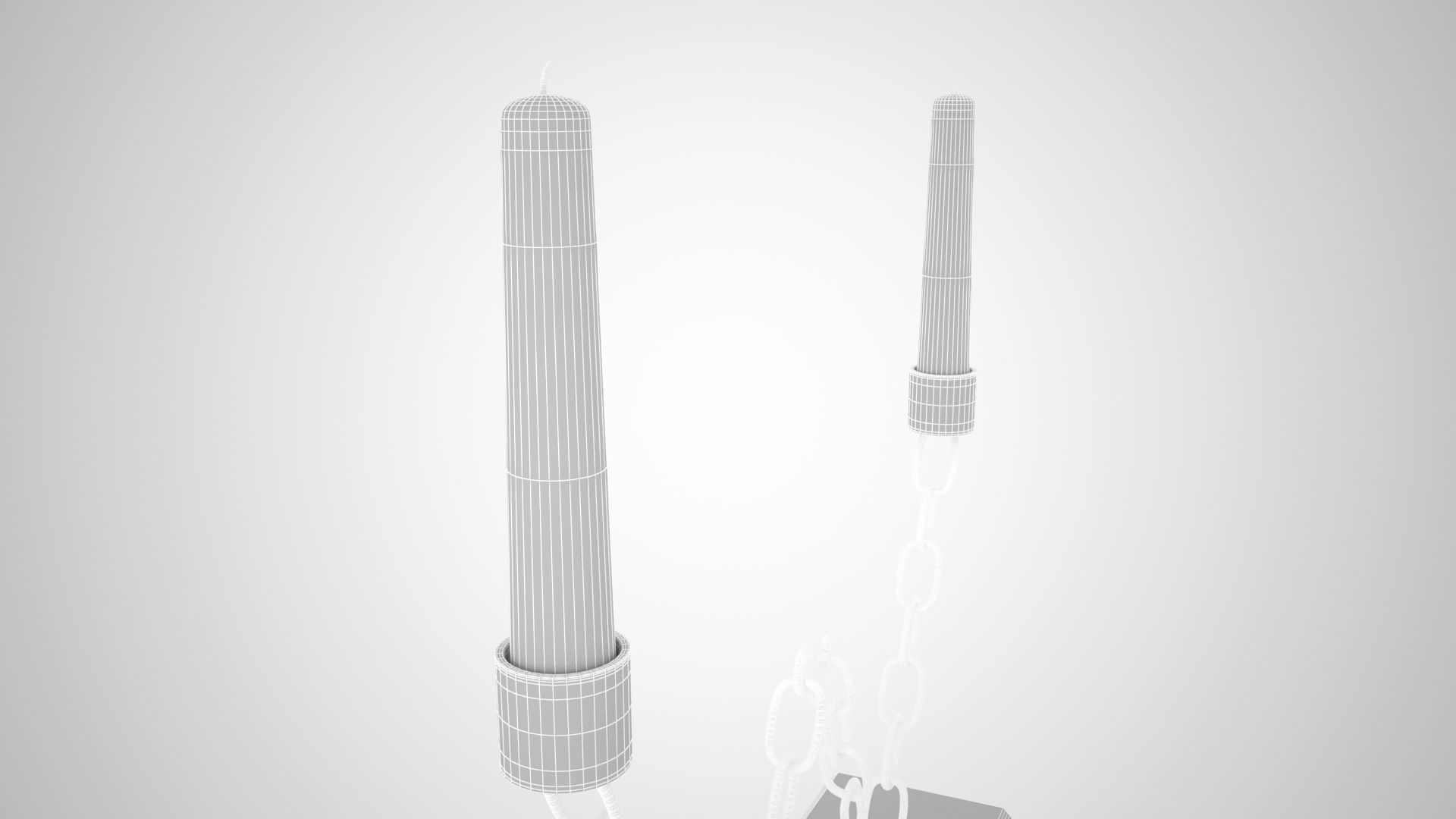 Chain W Candleholder Clear Glass Color 3D model_6