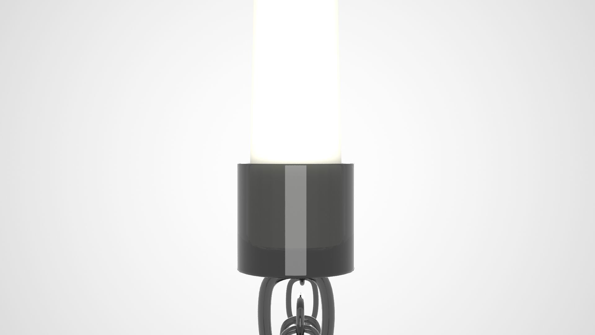 Chain W Candleholder Black Glass Color 3D model_1