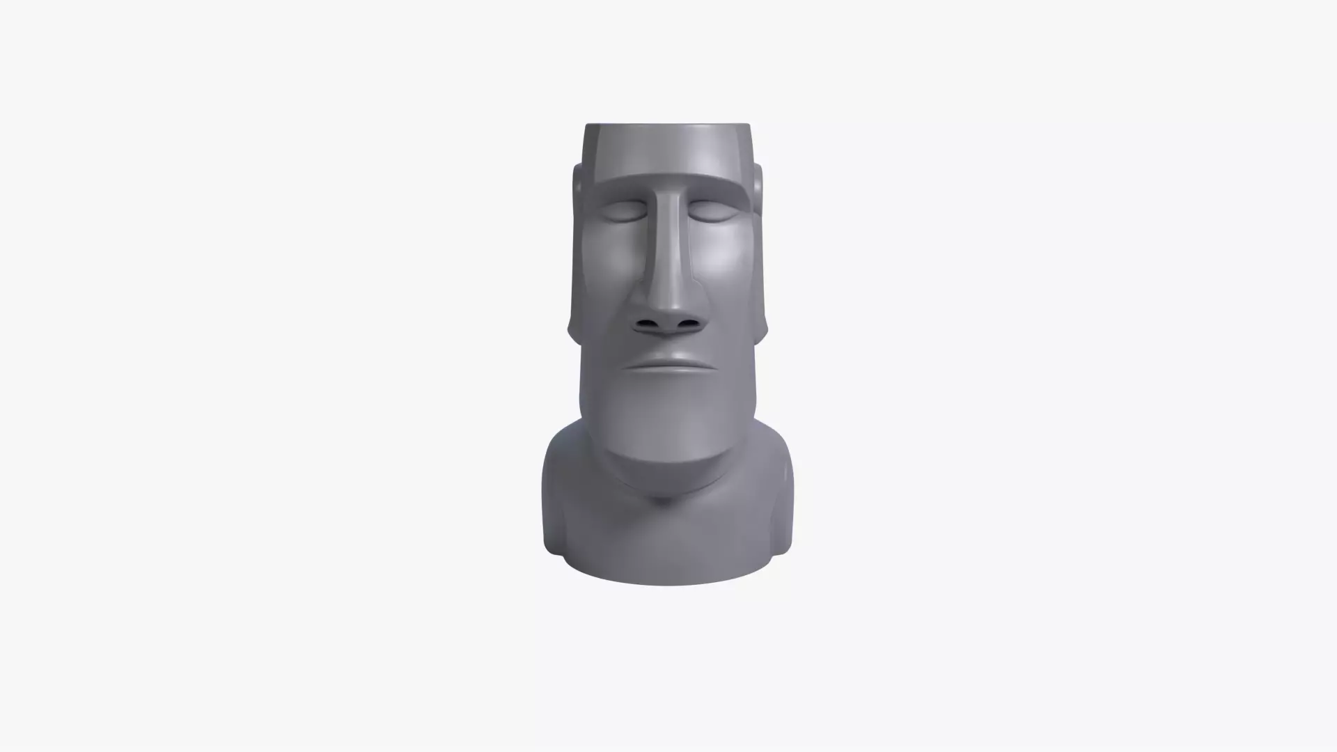 Moai Pen Holder Easter Island Monolith Desk Organizer STL File 3D print model