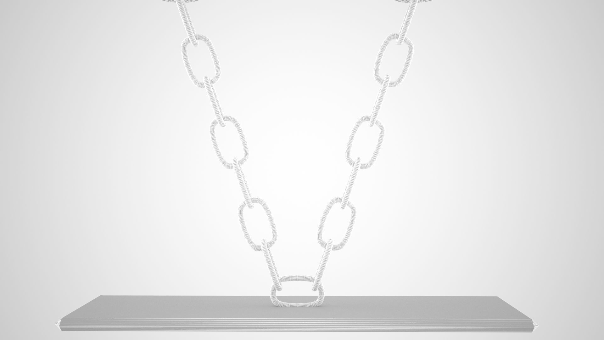 Chain V Candleholder Black Iron Color 3D model_7