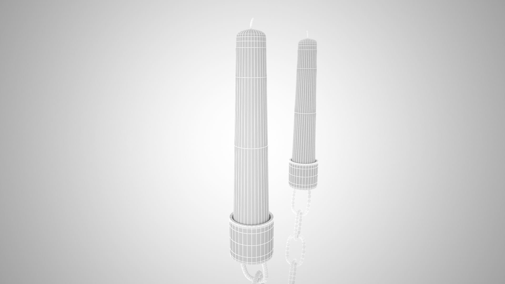 Chain V Candleholder Black Iron Color 3D model_6