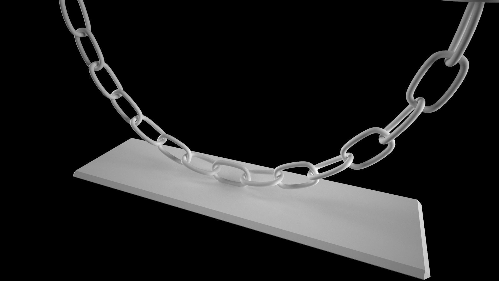 Chain U Candleholder White color 3D model_3