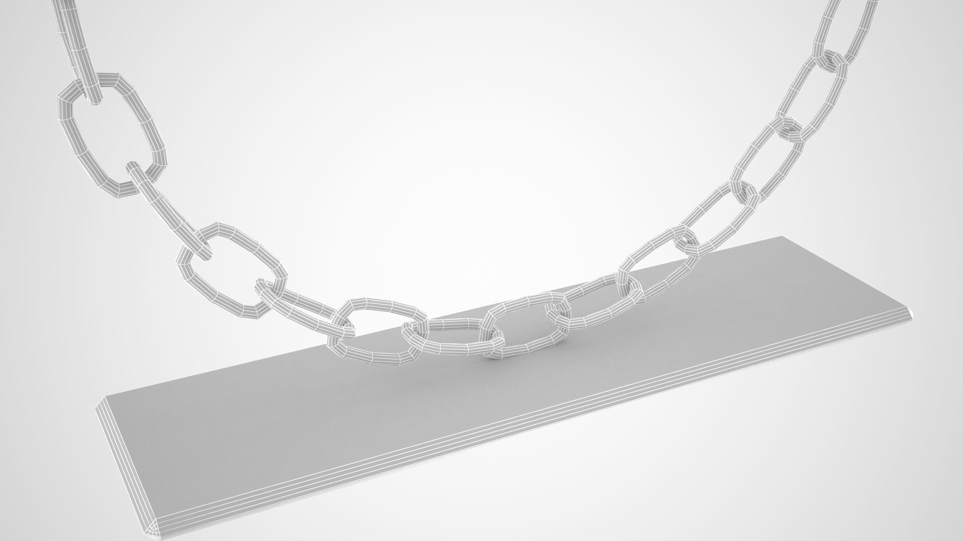 Chain U Candleholder White color 3D model_11