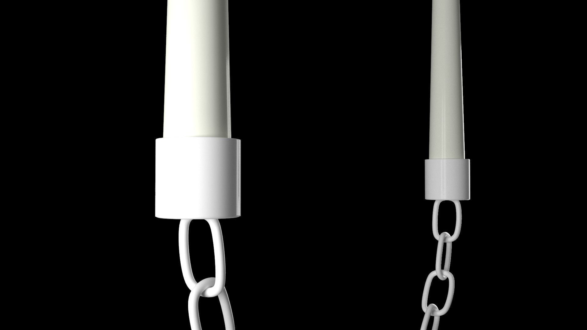 Chain U Candleholder White color 3D model_6