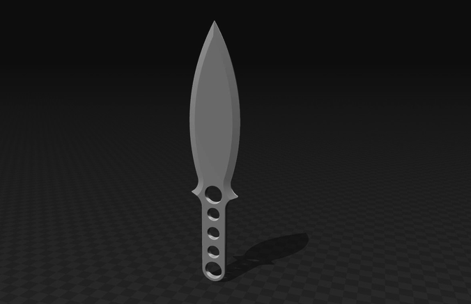 Throwing knife 3D print model