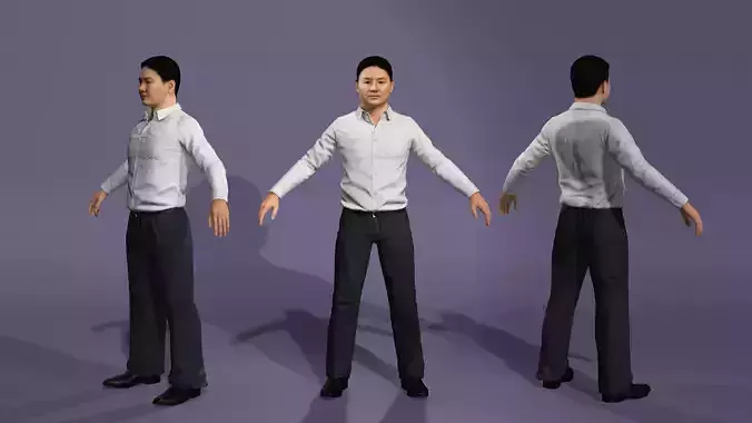 Realistic Male 3D Model Richard Liu Chinese tycoons 3D model