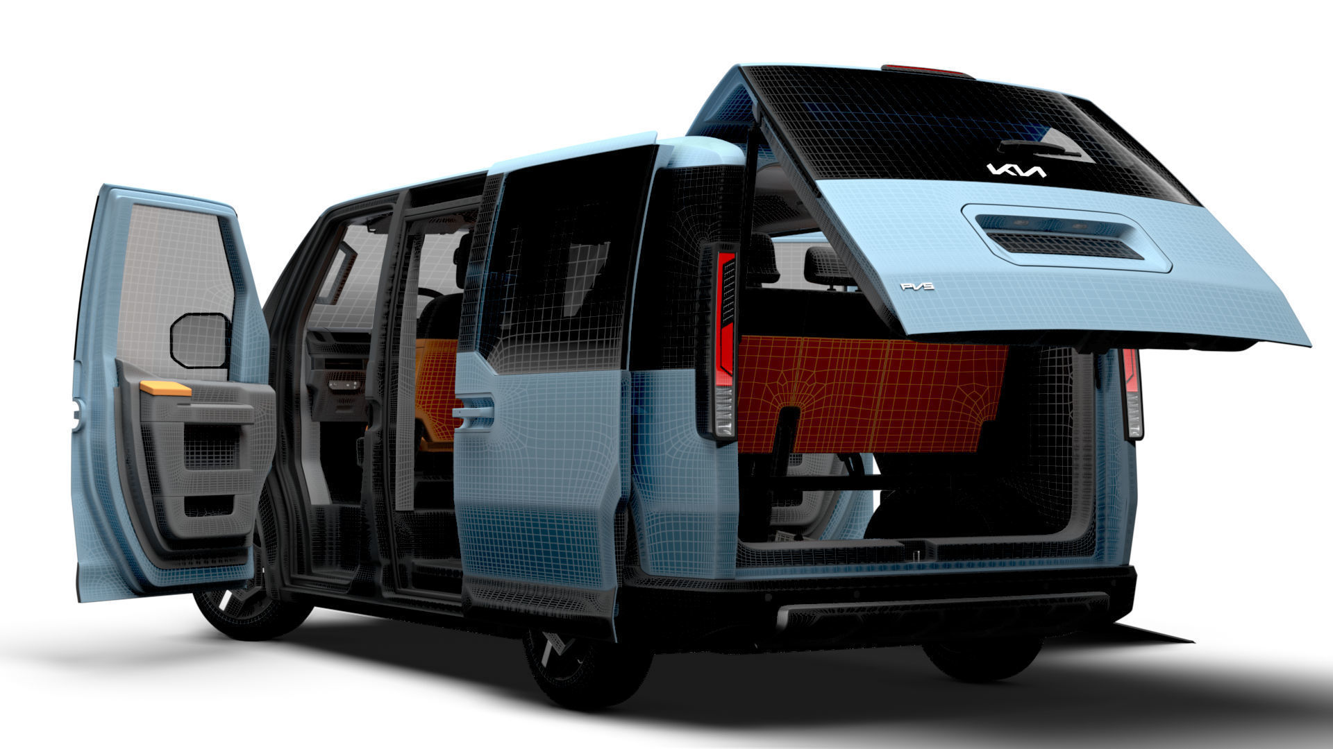 KIA PV5 Wheelchair L2H1 HQInterior 2026 3D model_17