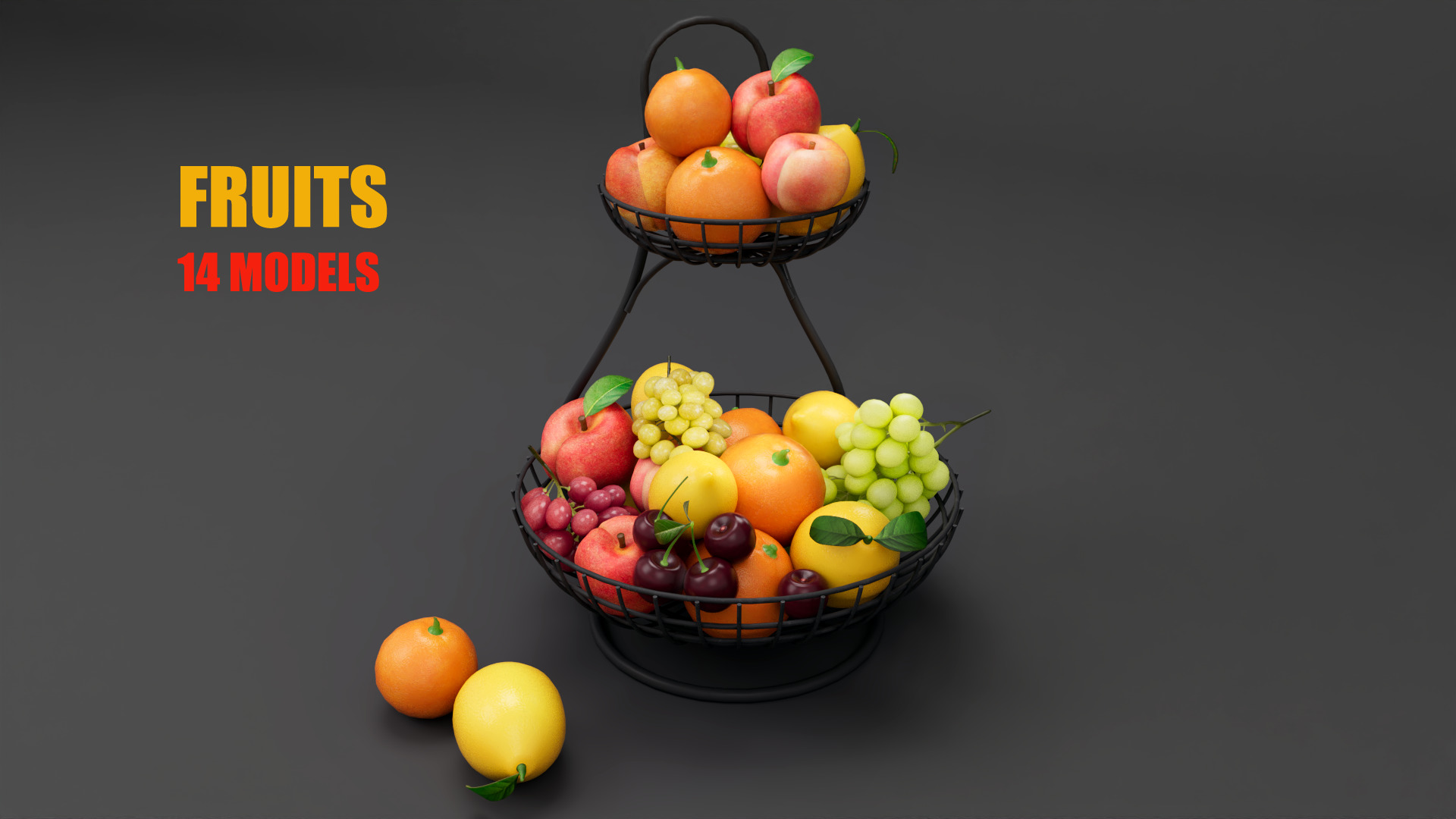 Fruit bowl 3D Model Collection_3