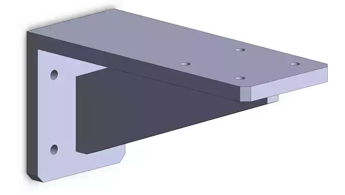 HeavyDuty Printable Wall Bracket 200x100x10mm for Screws M4-M5