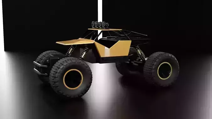 Monster Truck 3D Model  High Poly No Textures 3D model