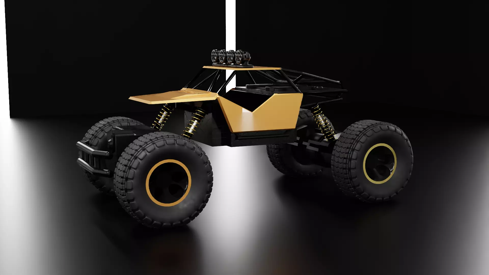 Monster Truck 3D Model  High Poly No Textures 3D model_0