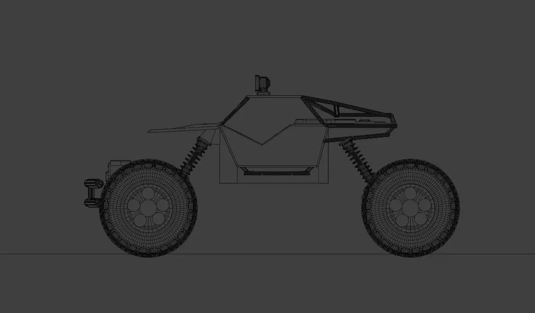 Monster Truck 3D Model  High Poly No Textures 3D model_2