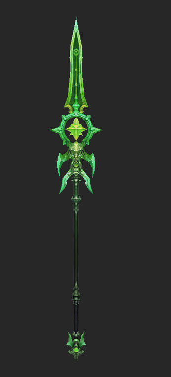 Weapons Pack 06 -  Umbral Eclipse Green Weapons Low-poly 3D model_10