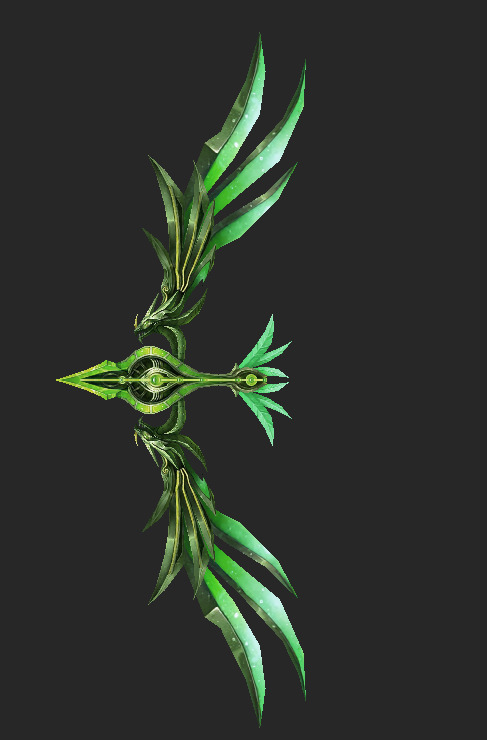 Weapons Pack 06 -  Umbral Eclipse Green Weapons Low-poly 3D model_8