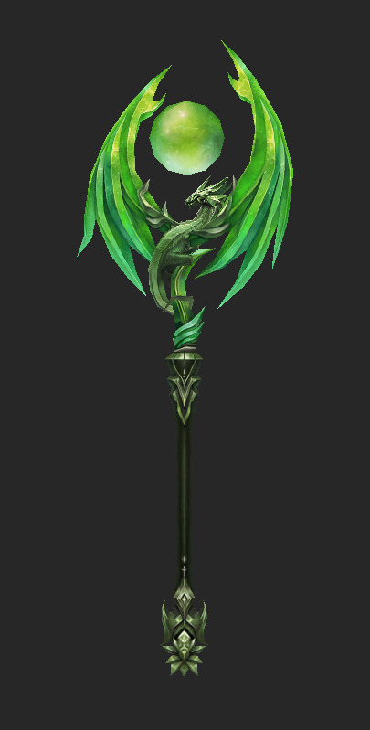 Weapons Pack 06 -  Umbral Eclipse Green Weapons Low-poly 3D model_2