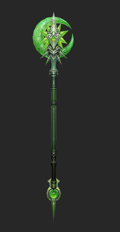 Weapons Pack 06 -  Umbral Eclipse Green Weapons Low-poly 3D model_12