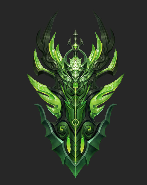 Weapons Pack 06 -  Umbral Eclipse Green Weapons Low-poly 3D model_16