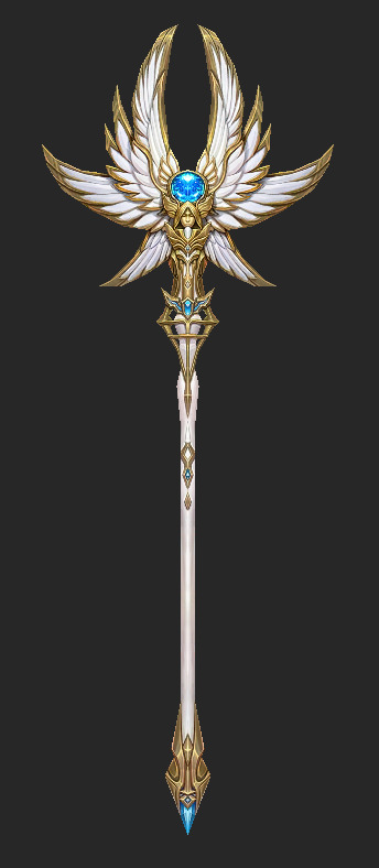 Weapons Pack 04 - Aetherian Sanctum Weapons Low-poly 3D model_7