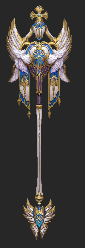 Weapons Pack 04 - Aetherian Sanctum Weapons Low-poly 3D model_3