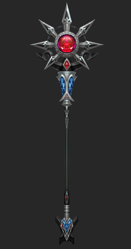 Weapons Pack 03 - Crimson Vortex Weapons Low-poly 3D model_7