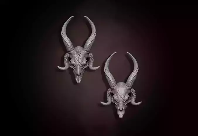 Baphomet Skull Head 2 3D print model