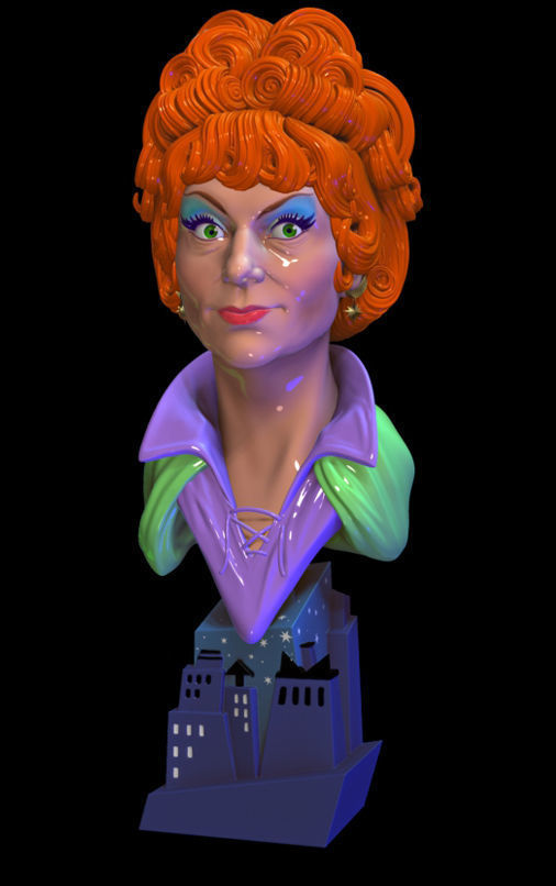 Endora Bust STL 3D print model_3