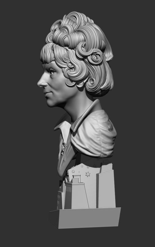 Endora Bust STL 3D print model_2