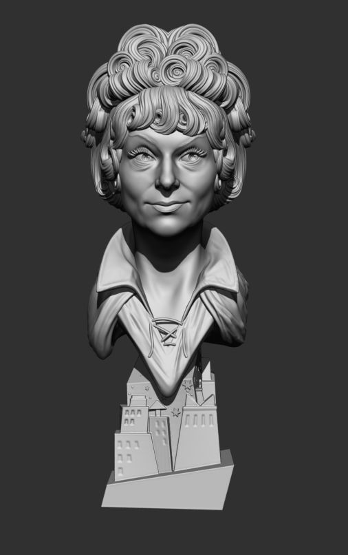 Endora Bust STL 3D print model_1