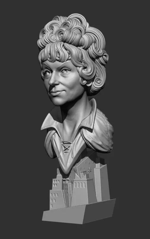 Endora Bust STL 3D print model_0