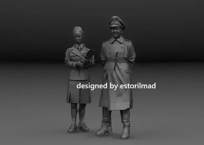 WW2 GERMAN SS OFFICER GENERAL AND SECRETARY