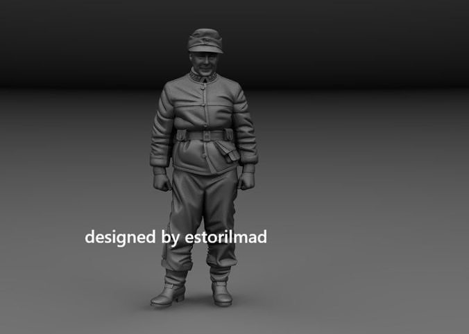 WW2 GERMAN TANKER TIGER PANTHER V2 3D print model
