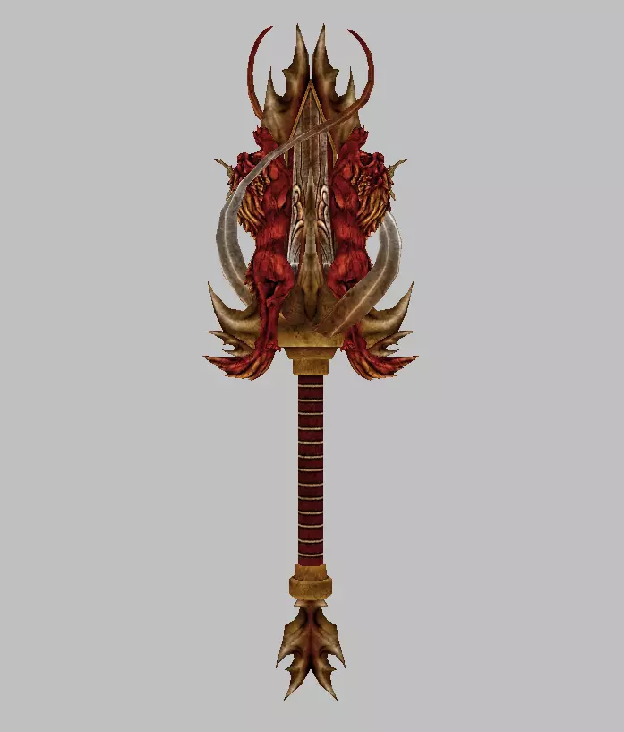 Crimson Lion Weapons Set Low-poly 3D model_10