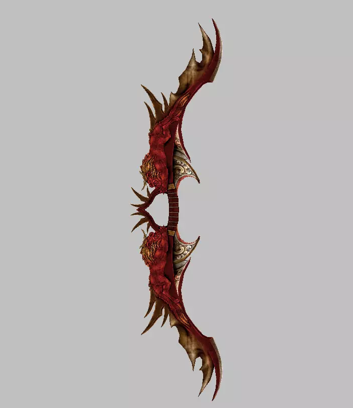 Crimson Lion Weapons Set Low-poly 3D model_12