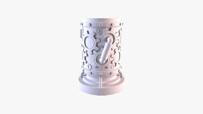 Steampunk Gear Pen Holder Desk Organizer STL File 3D print model