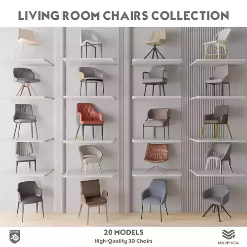 Living room Chairs Collection vol I 3D model