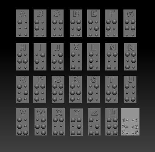 Braille Alphabet Free 3D print model