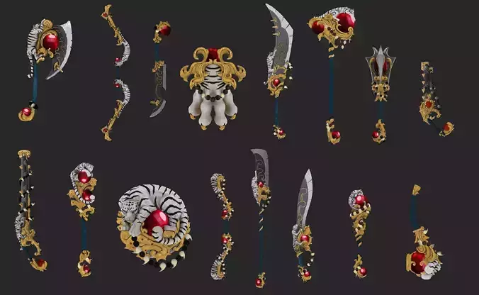 White Tiger Weapons Set