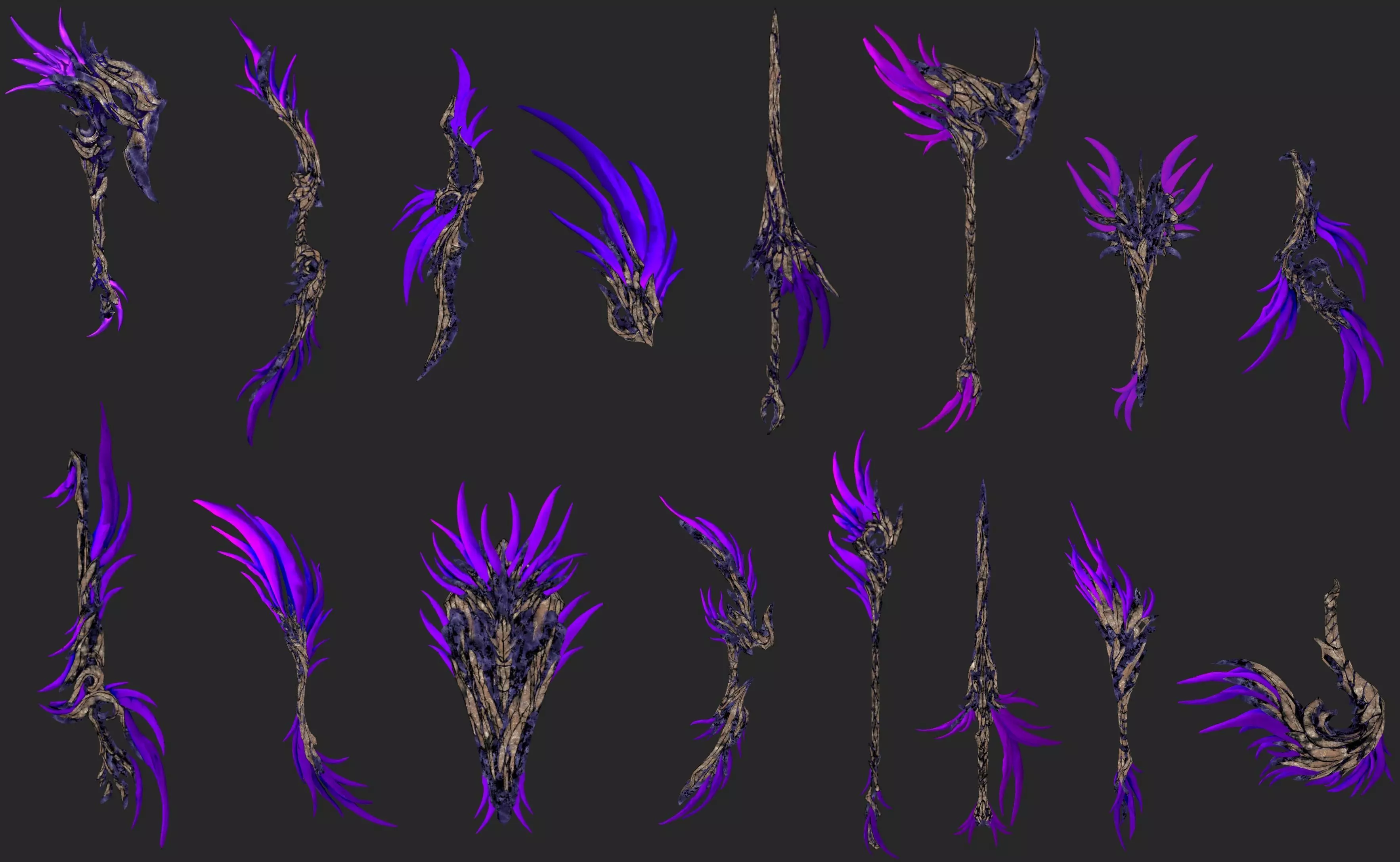 Legendary Kralkatorrik Weapons Set 3D model_0