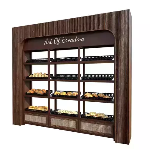 Artisan bread display rack 3D model
