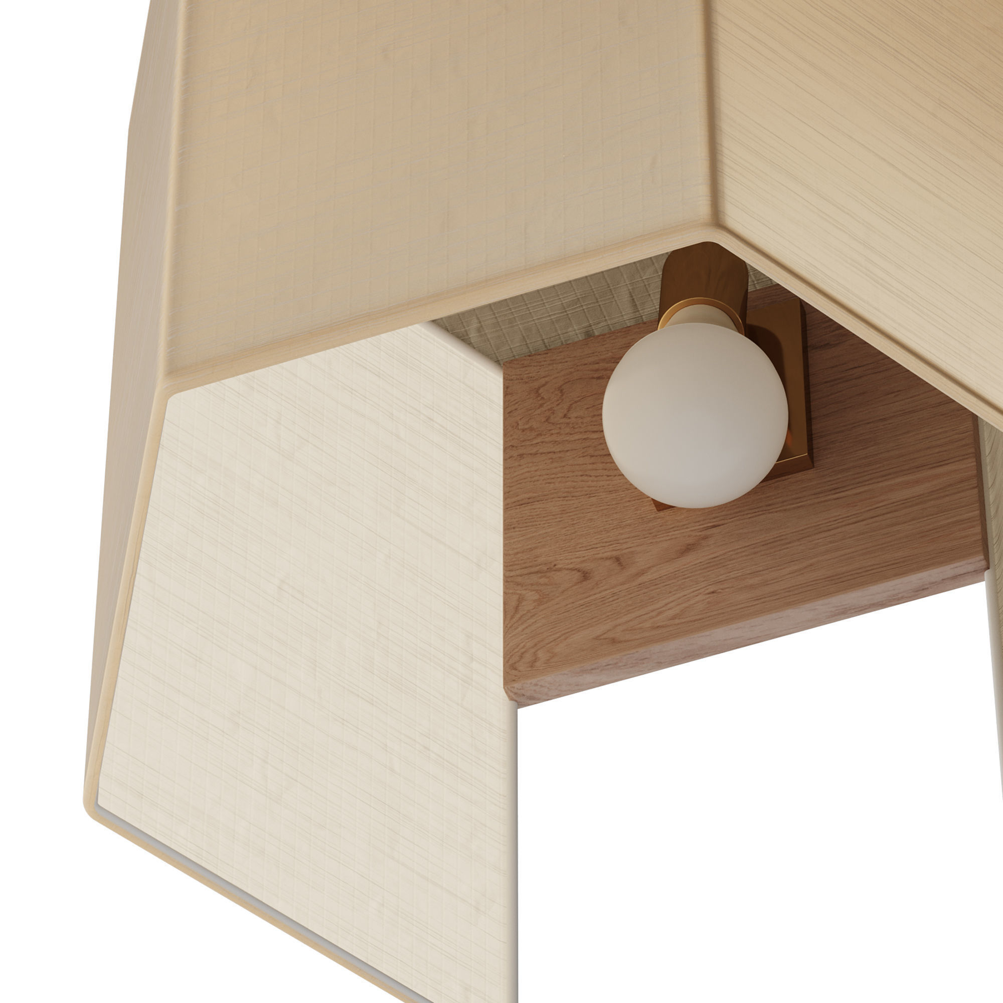 Yamagiwa Junzo Yoshimura Wall Light Lamp 3D model_3