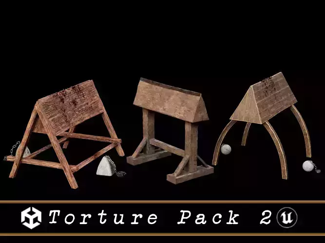 Medieval Torture Pack 2 - Spanish Horse  3D Model Collection