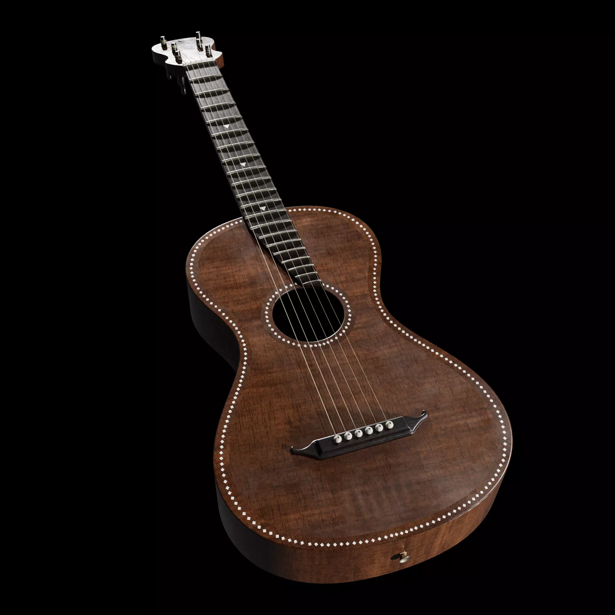 Classical Guitar Low-poly 3D model