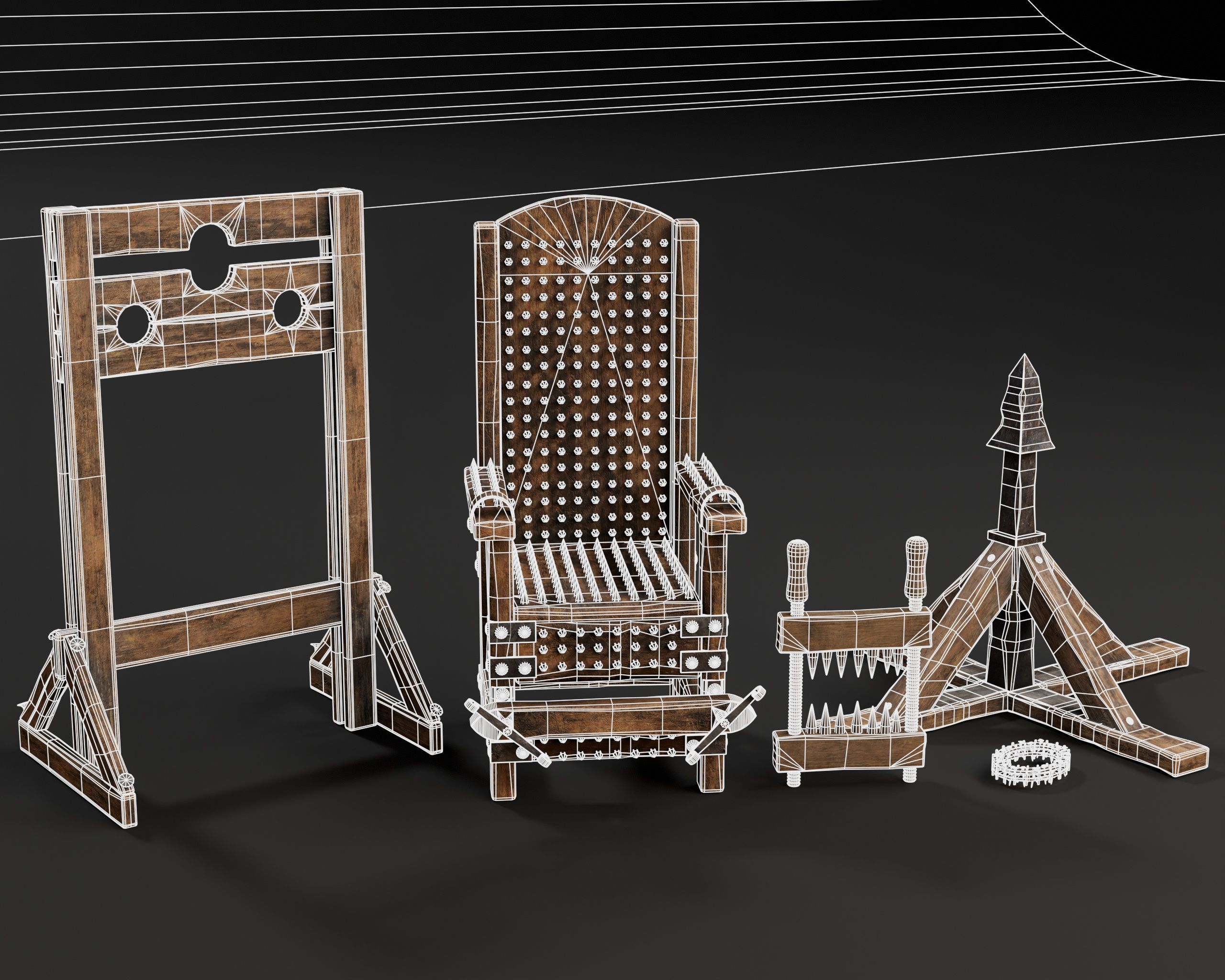 Medieval Torture Pack 3 3D Model Collection_2