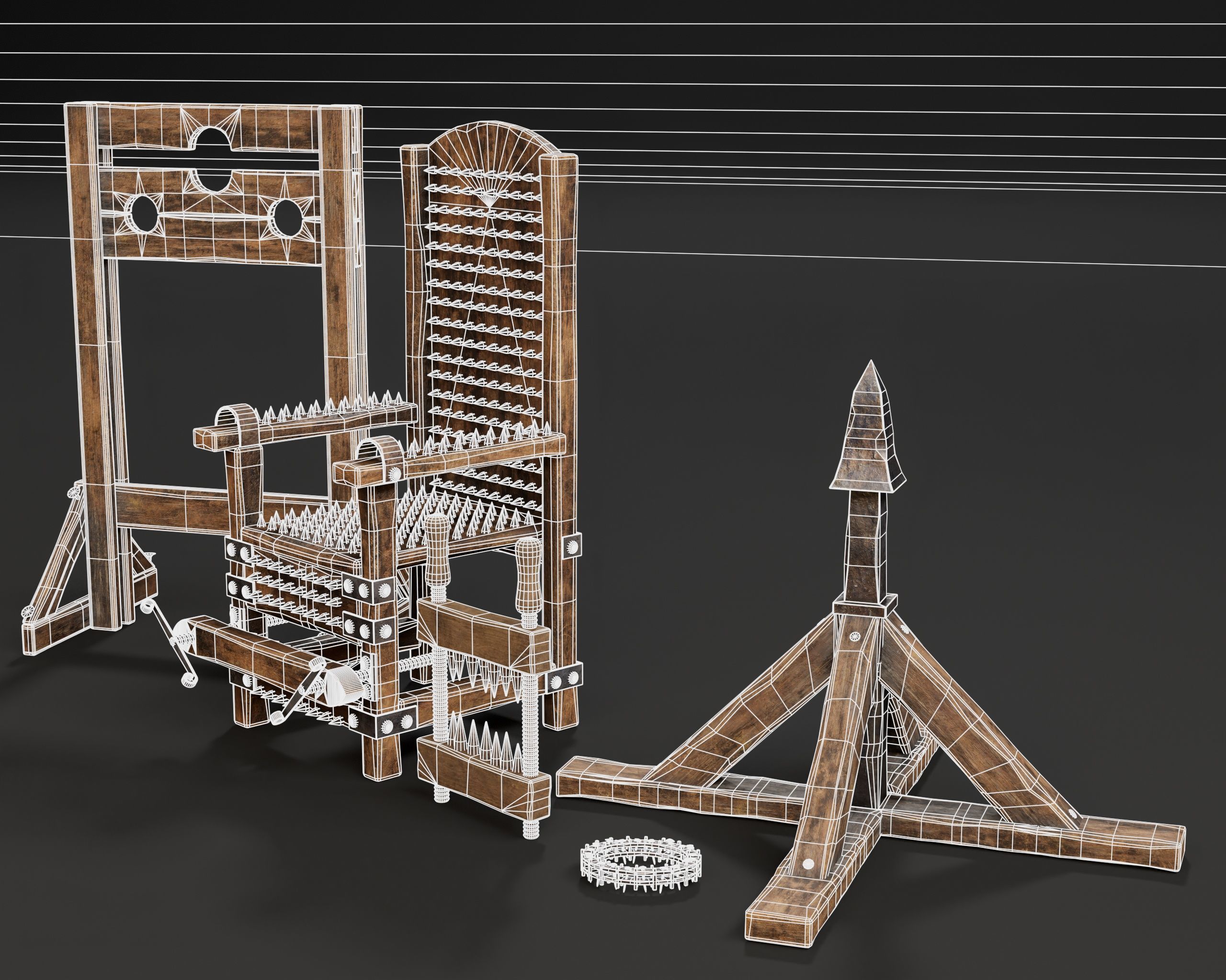 Medieval Torture Pack 3 3D Model Collection_4