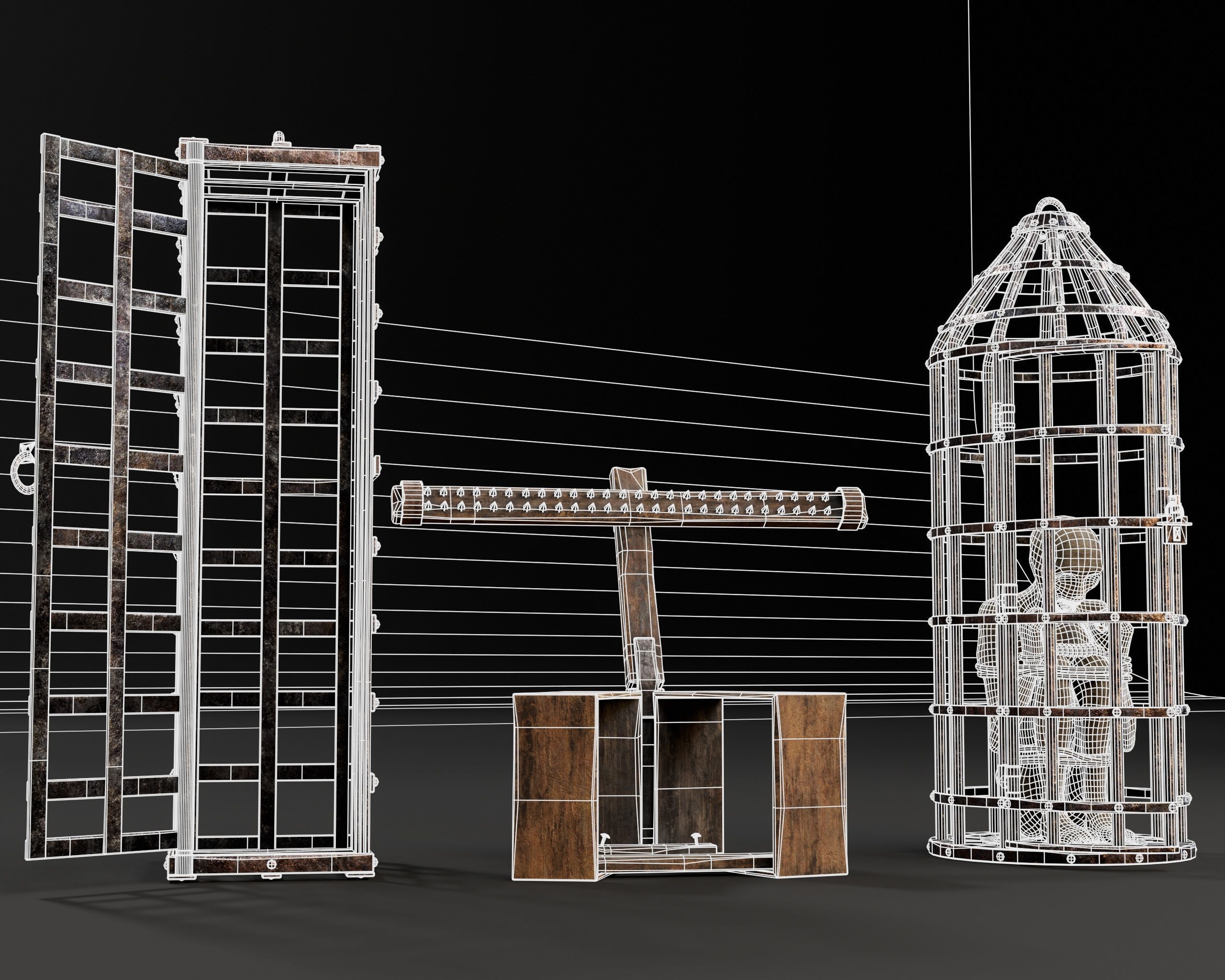 Medieval Torture Pack 4 3D Model Collection_4