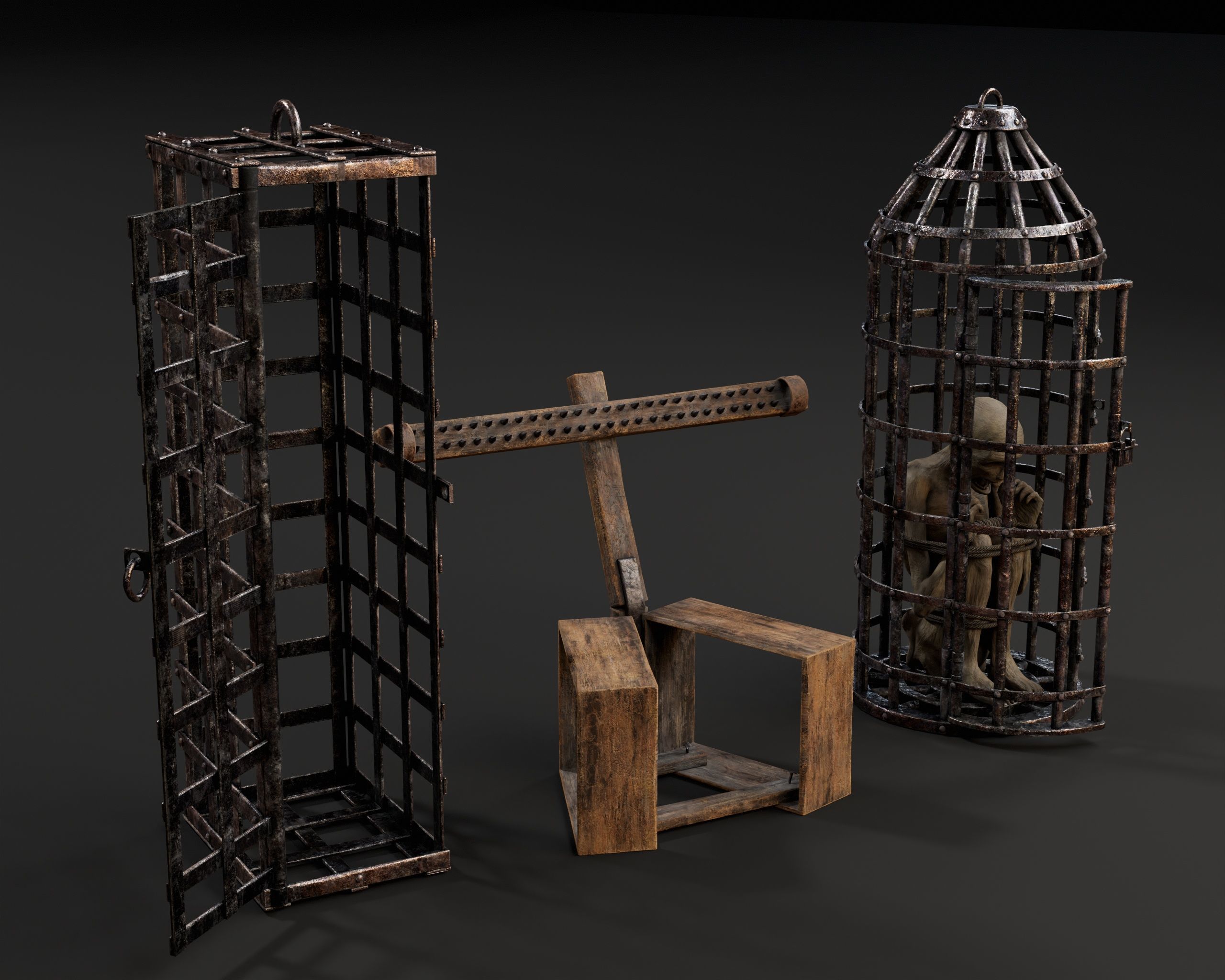 Medieval Torture Pack 4 3D Model Collection_5