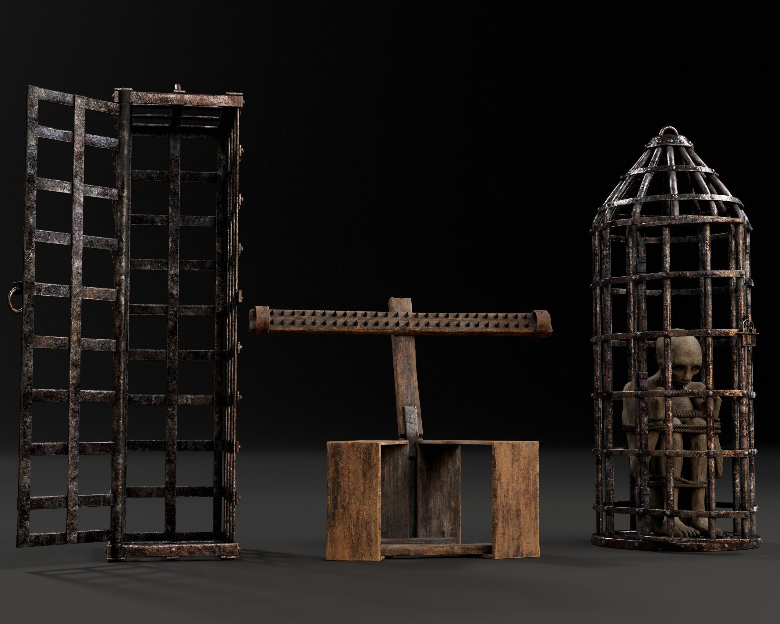 Medieval Torture Pack 4 3D Model Collection_3