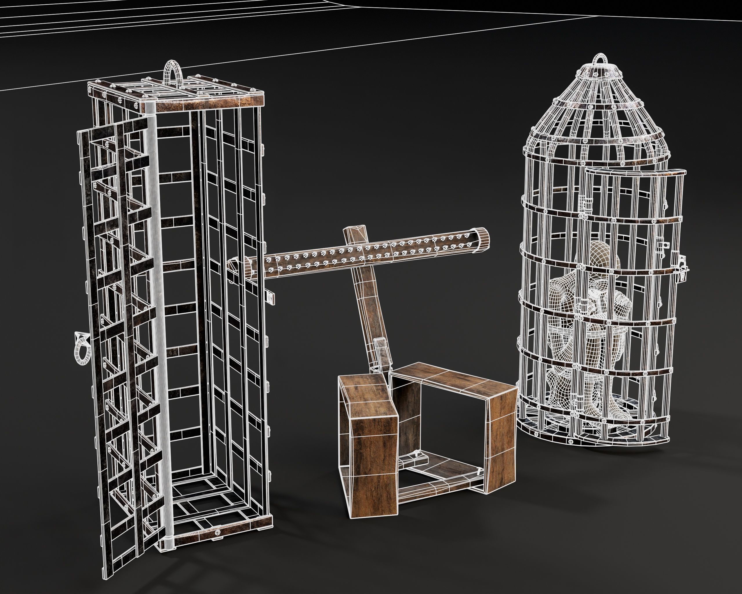 Medieval Torture Pack 4 3D Model Collection_6