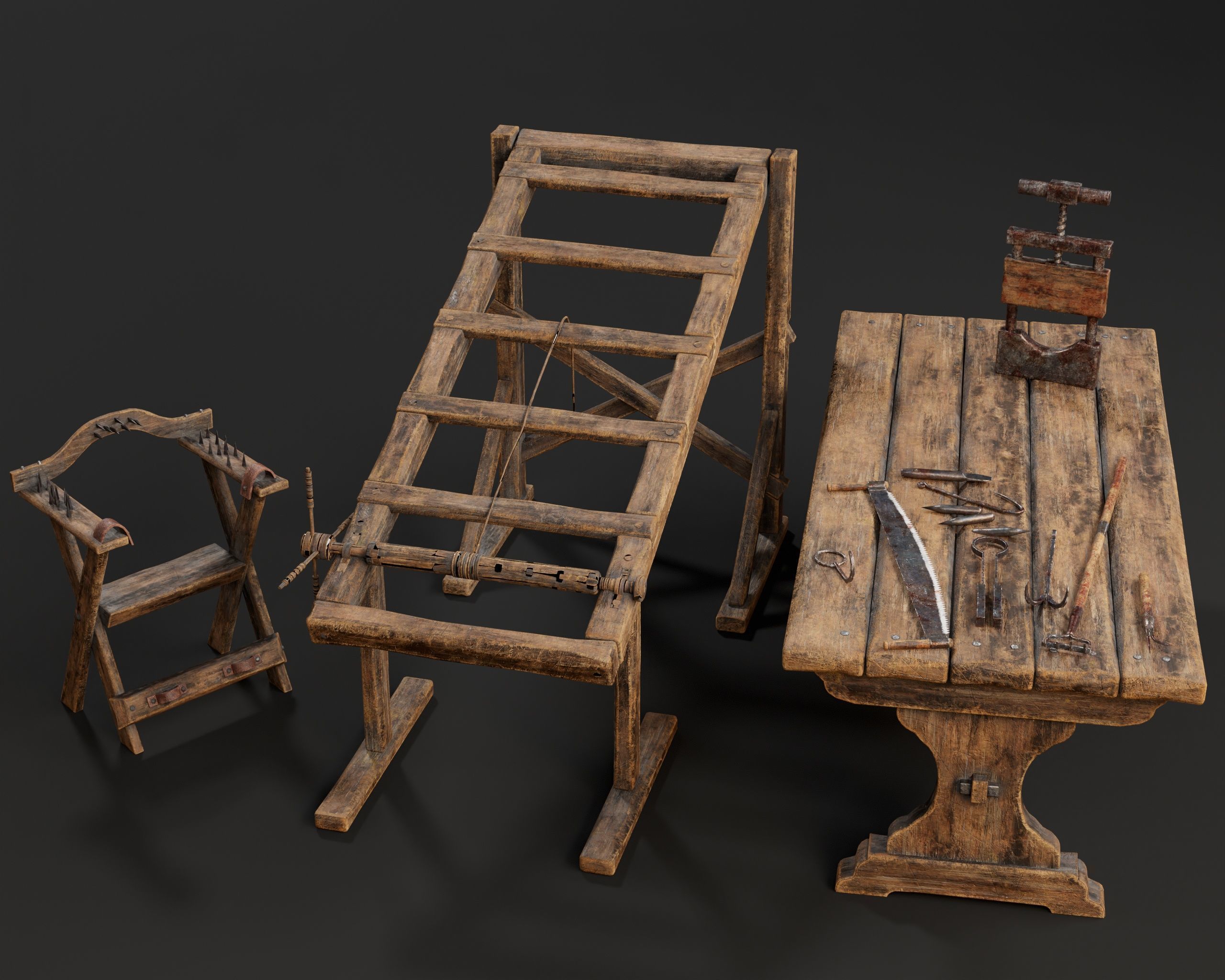 Medieval Torture Pack 5 3D Model Collection_1
