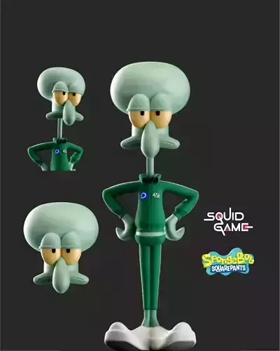 Squidward in Squid Game Low-poly 3D model